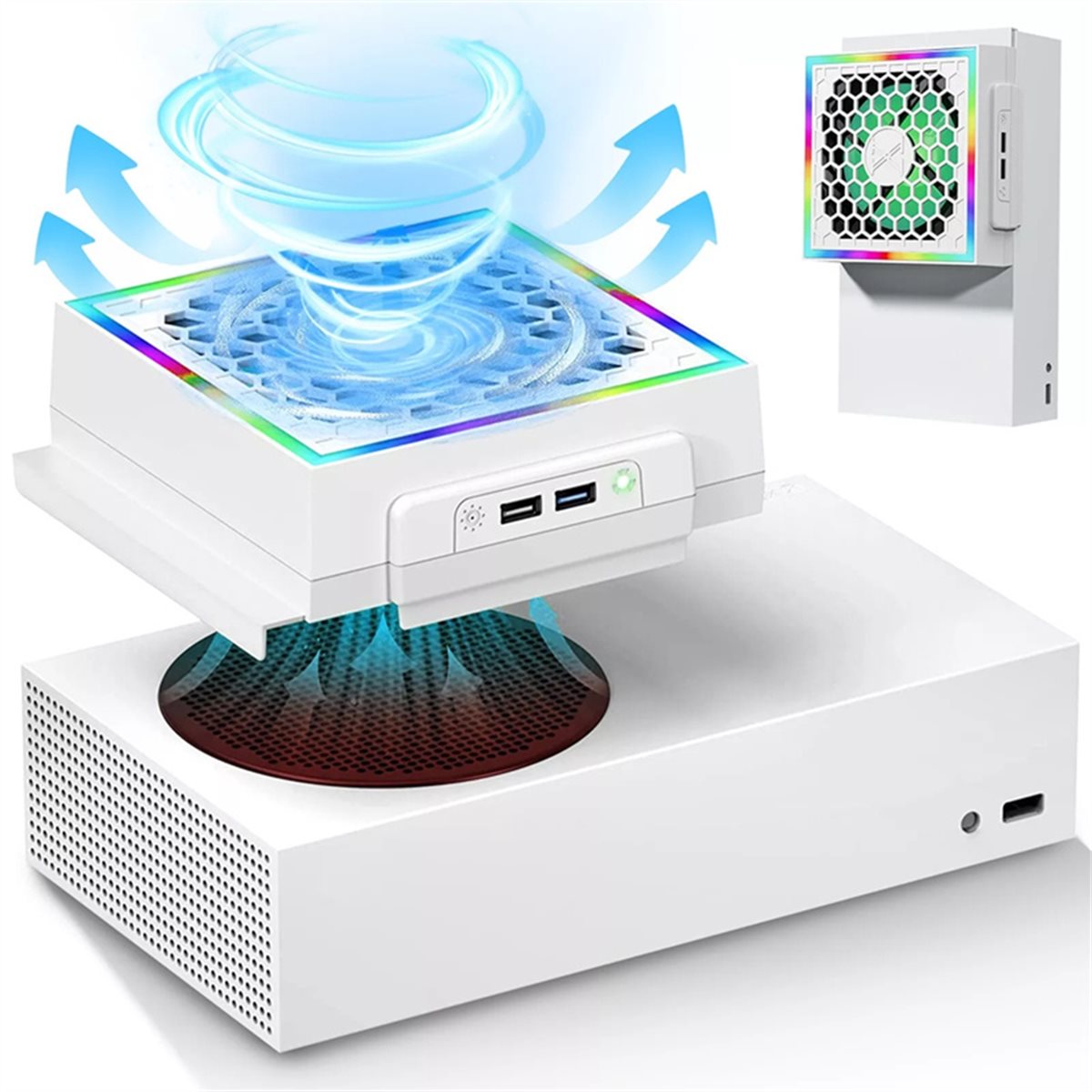 Gaming Console Xbox Series S - [ABJZ] LED Cooling Fan Atmosphere Light