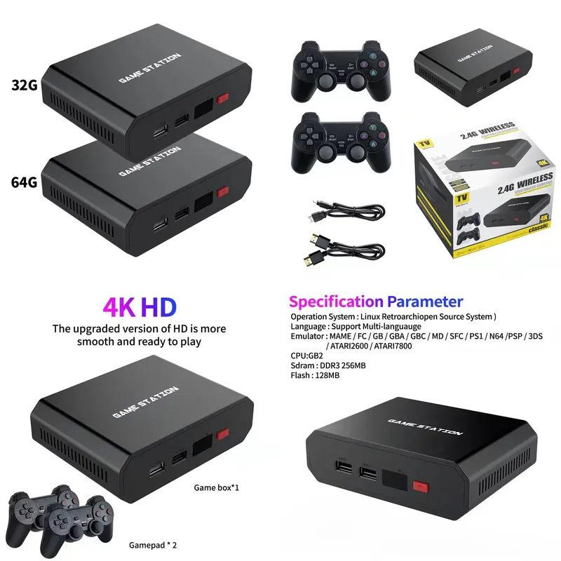Gaming Console With Games - M8plus HD Video Game Console Box