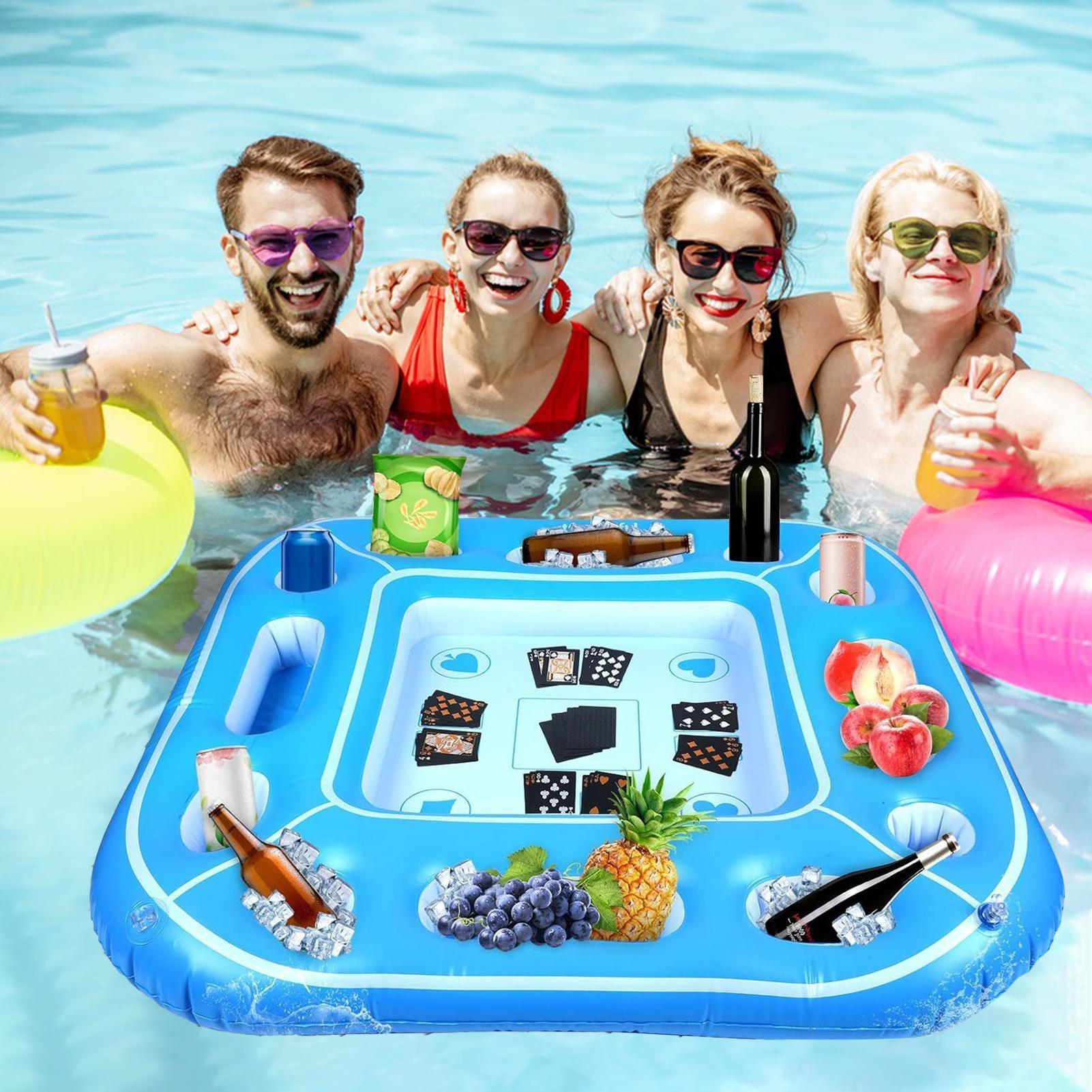Inflatable Pool Floating Table - Gaming Card Holder 评论和价格
